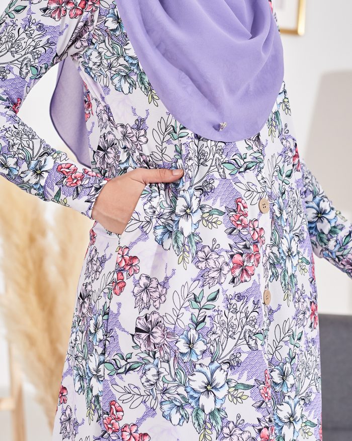 Medi Dress Lorna Printed - Orchid Purple - Image 3