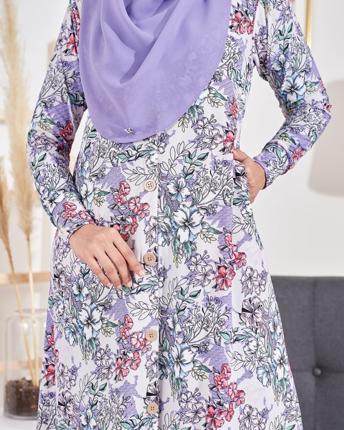 Medi Dress Lorna Printed - Orchid Purple - Image 5