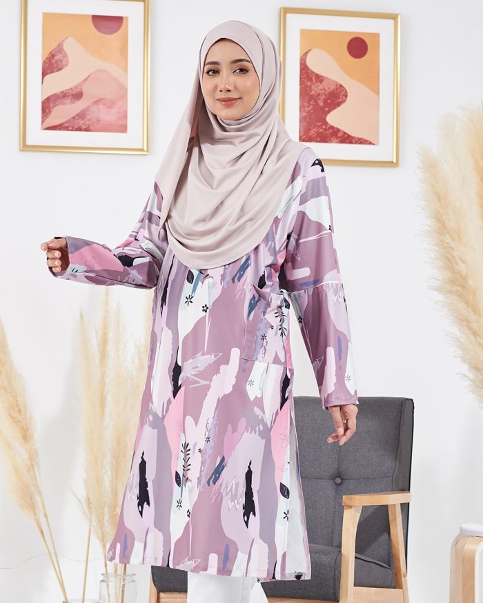 Tunic Linda Premium Printed - Cloudy Dove - Image 3