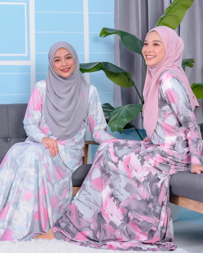 Baju Kurung Premium Printed Lainey - Limestone Sandy - Image 5