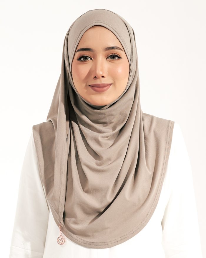 Tudung Sarung Instant Lunia (M) - Chestnut Butter