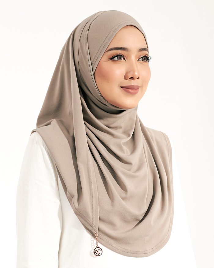 Tudung Sarung Instant Lunia (M) - Chestnut Butter - Image 2