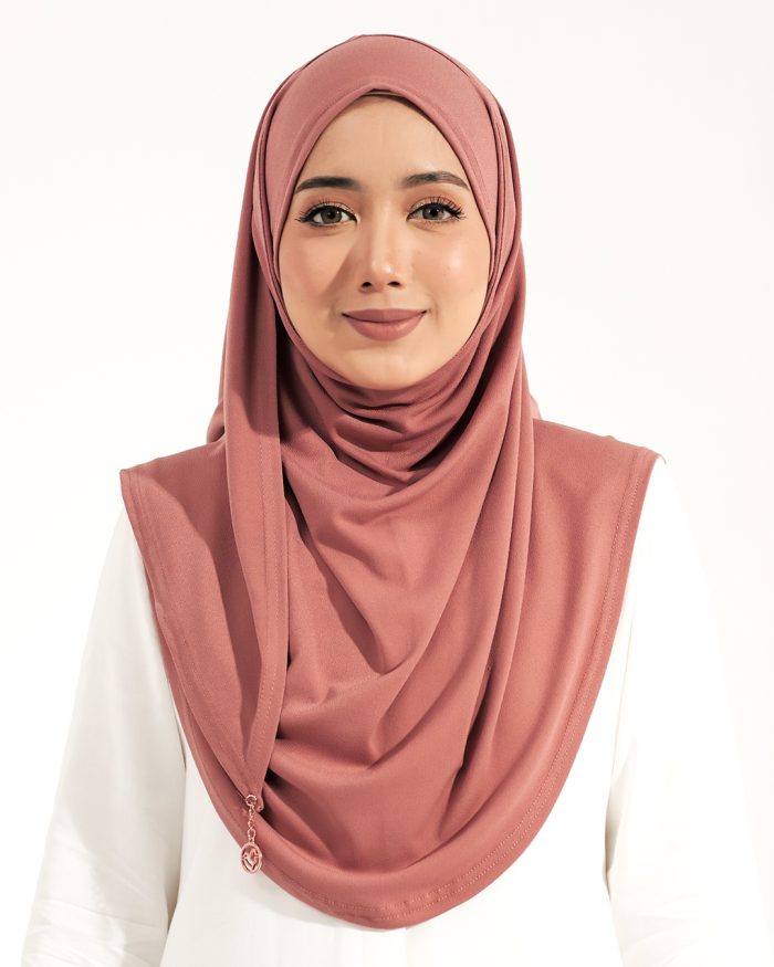 Tudung Sarung Instant Lunia (M) - Living Coral