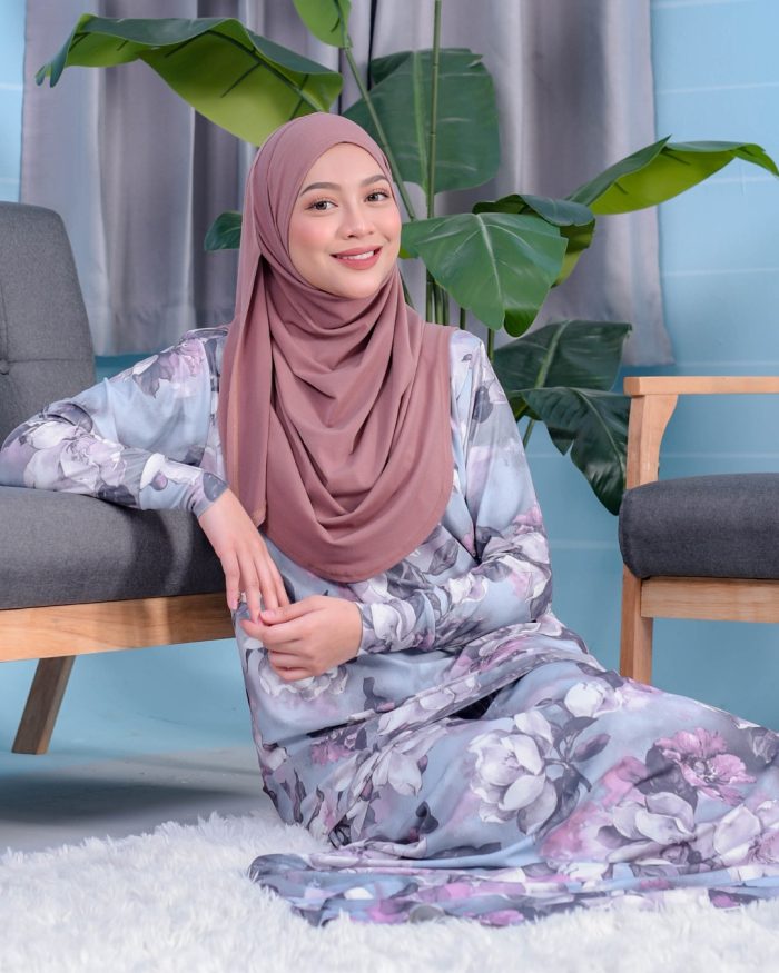 Baju Kurung Premium Printed Lainey - Amanda Brownie - Image 3