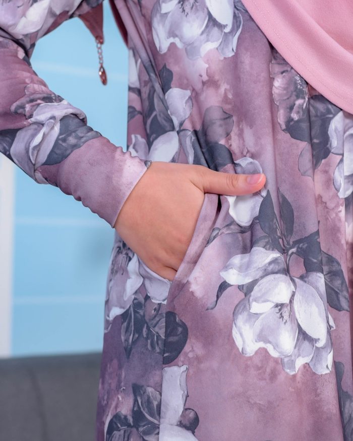 Baju Kurung Premium Printed Lainey - Amanda Brownie - Image 4
