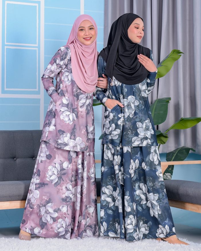 Baju Kurung Premium Printed Lainey - Amanda Brownie - Image 5