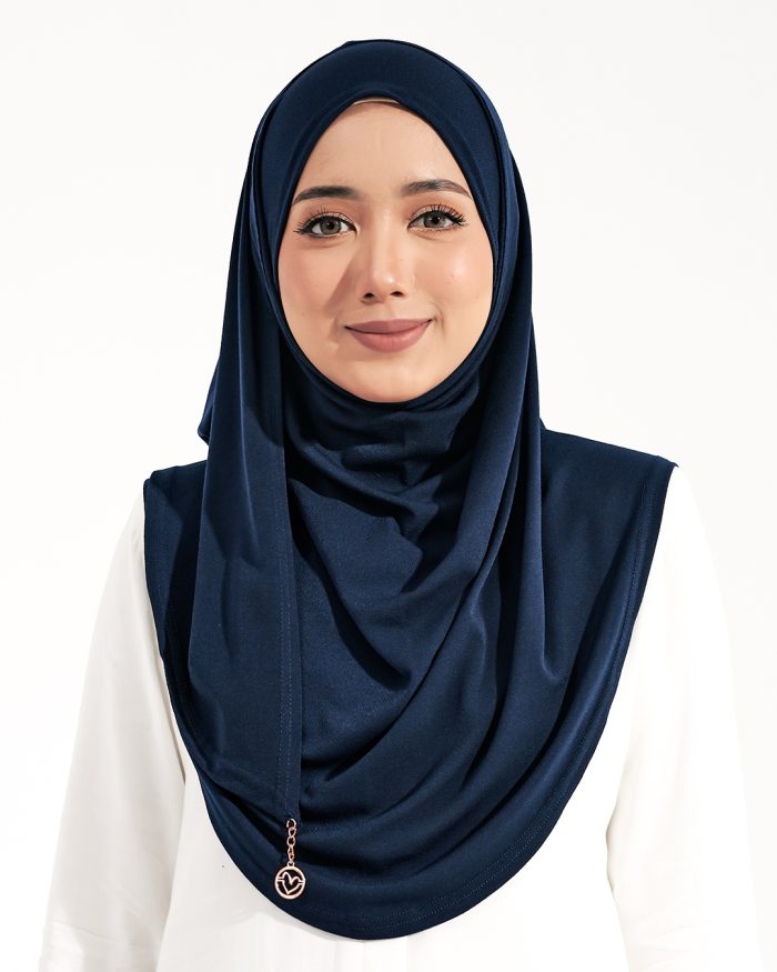 Tudung Sarung Instant Lunia (M) - Midnight Blue