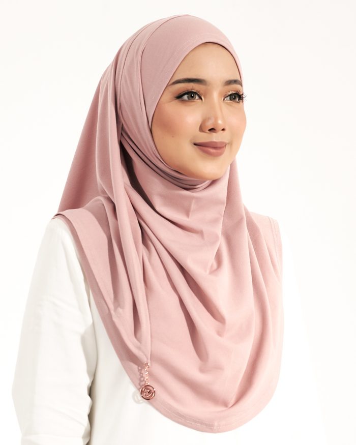 Tudung Sarung Instant Lunia (M) - Rose Pink - Image 2