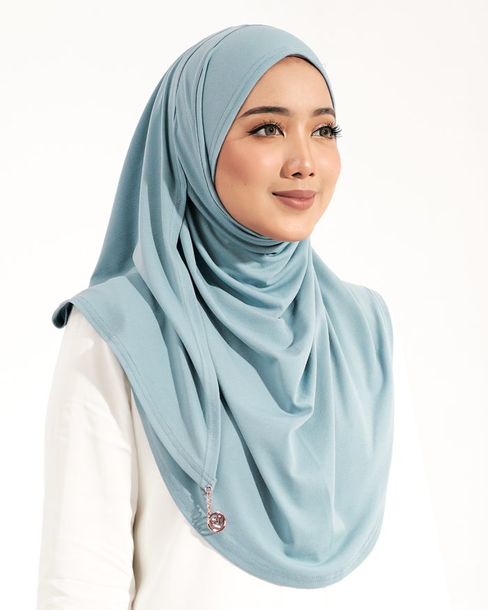 Tudung Sarung Instant Lunia (M) - Sapphire Blue - Image 2