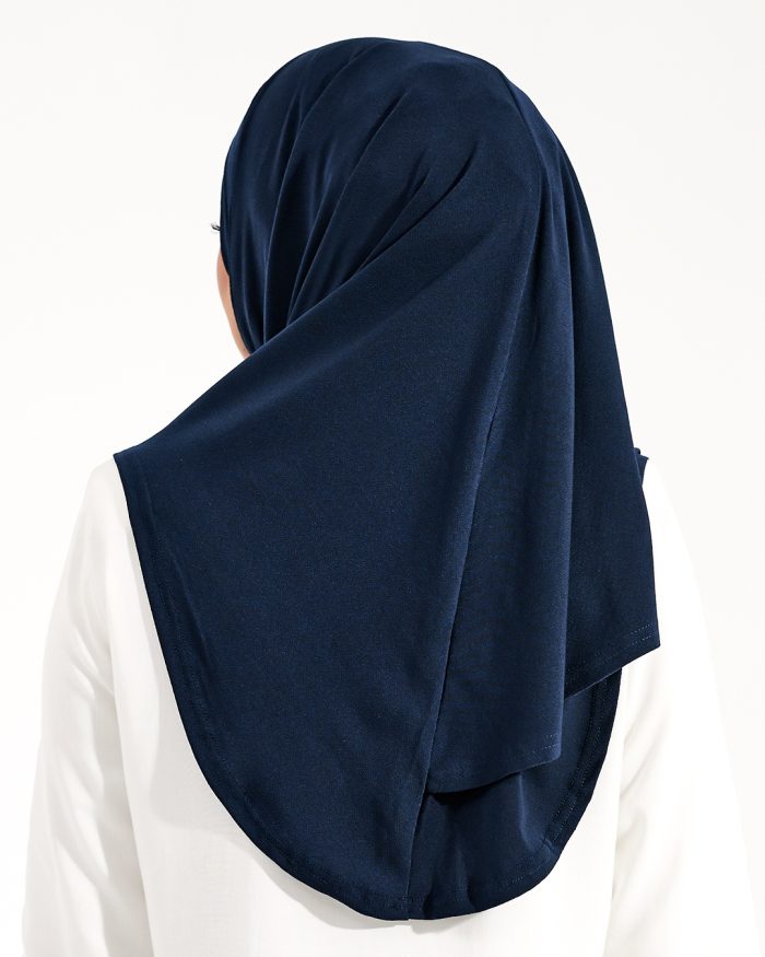 Tudung Sarung Instant Lunia (M) - Midnight Blue - Image 4