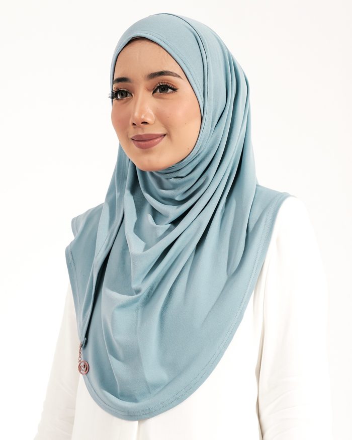 Tudung Sarung Instant Lunia (M) - Sapphire Blue - Image 3