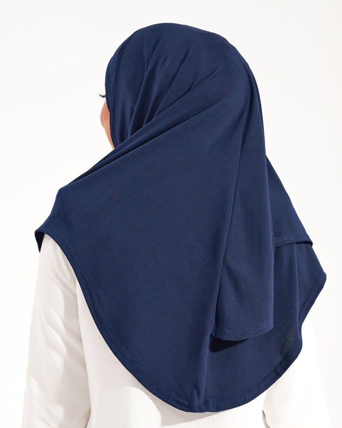 Tudung Sarung Instant Lunia (L) - Midnight Blue - Image 4