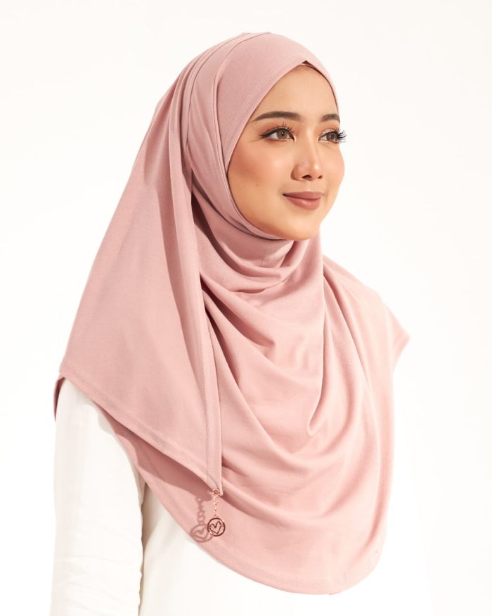 Tudung Sarung Instant Lunia (L) - Rose Pink - Image 2