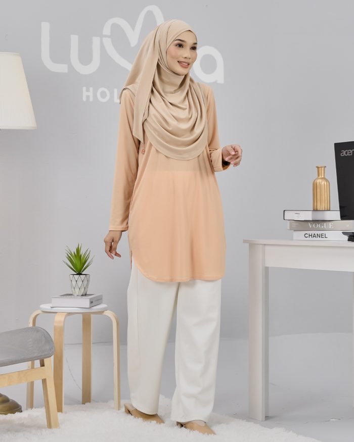 Blouse Laiqa - Apricot Peach - Image 2