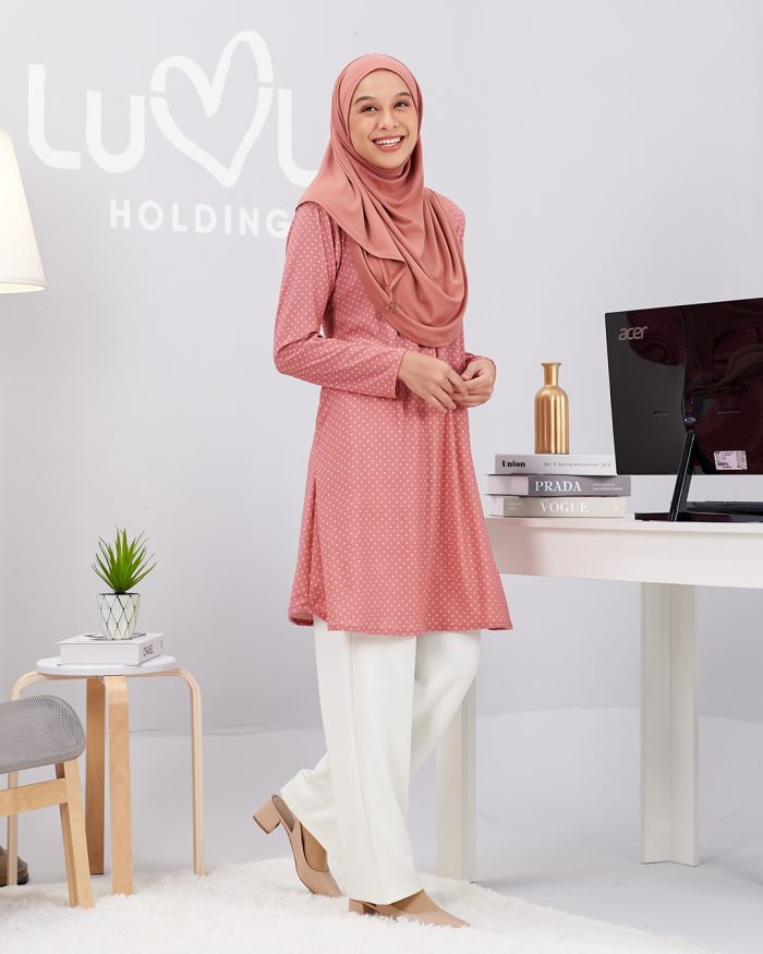 Blouse Printed Lavina - Coral Polka