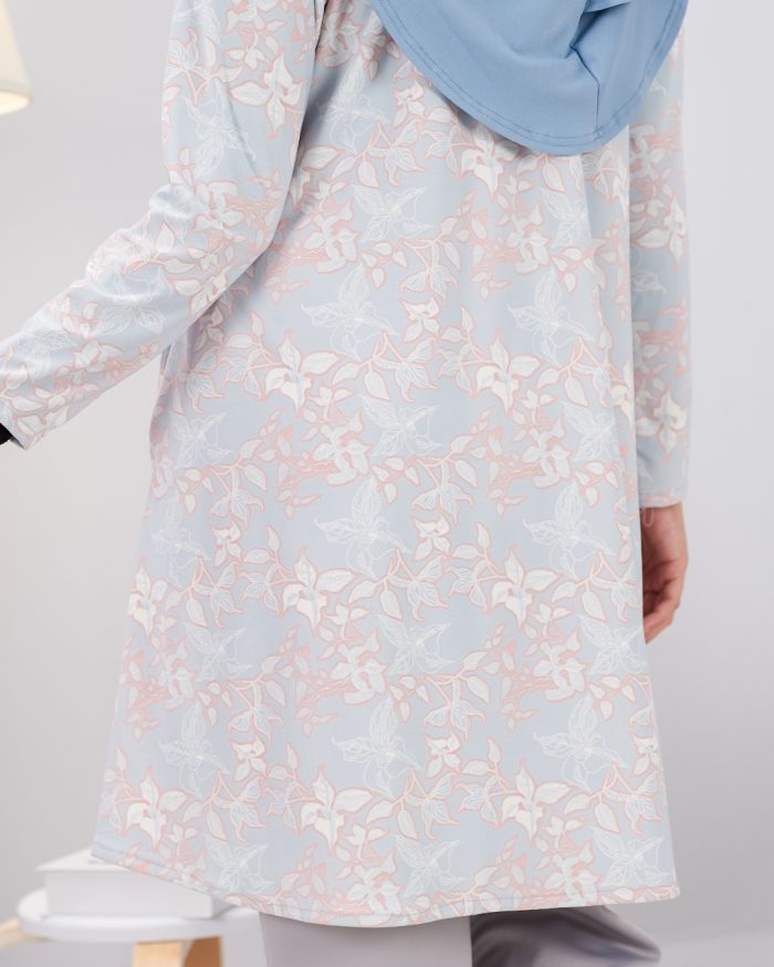 Blouse Printed Lavina - Misty Blue - Image 6