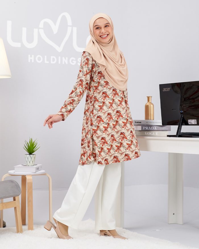 Blouse Printed Lavina - Tortilla Brown