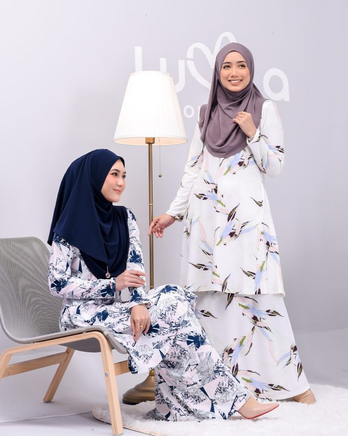 Baju Kurung Pahang Laura Printed 2.0 - Eastern Ivy - Image 6
