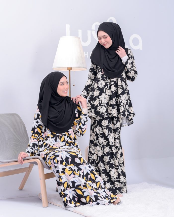 Baju Kurung Lola Printed - Carnation Tea - Image 7