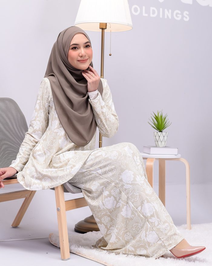 Baju Kurung Lola Printed - Gossamer Green - Image 2