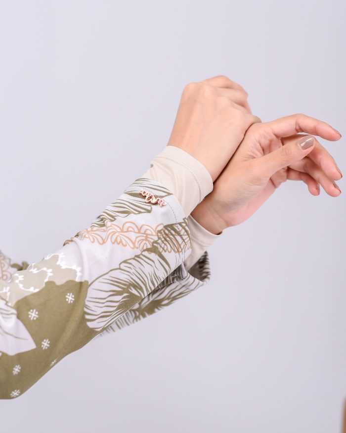 Baju Kurung Lola Printed - Olive Romarin - Image 6
