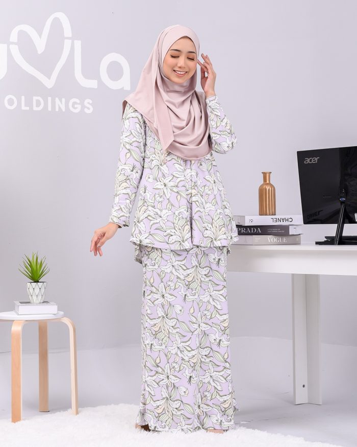 Baju Kurung Lola Printed - Thistle Lily - Image 2
