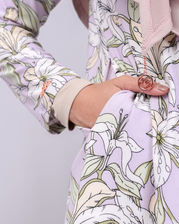 Baju Kurung Lola Printed - Thistle Lily - Image 7