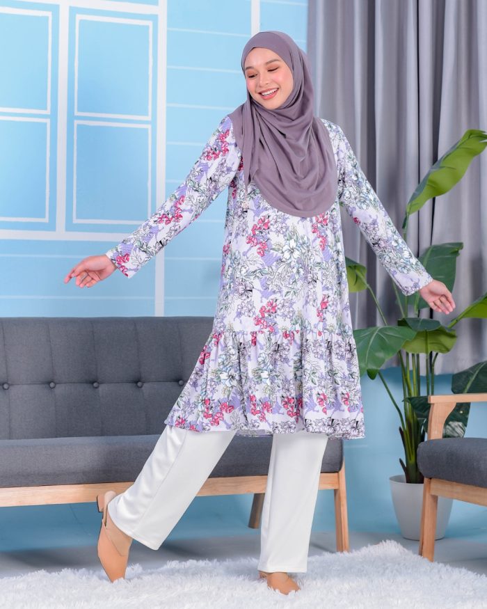 Tunic Ruffle Lendra - Orchid Purple
