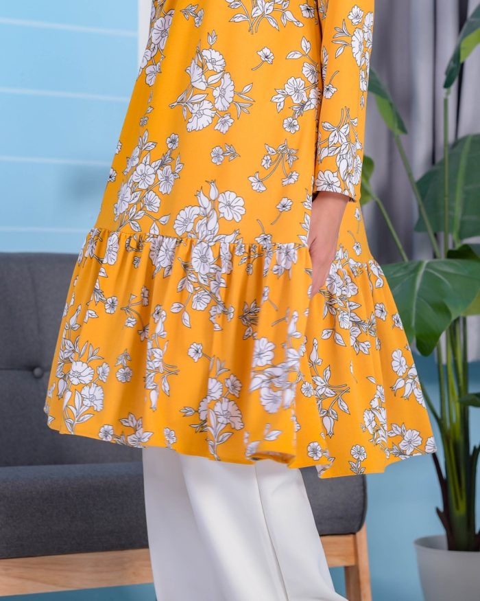 Tunic Ruffle Lendra - Pansy Mustard - Image 4