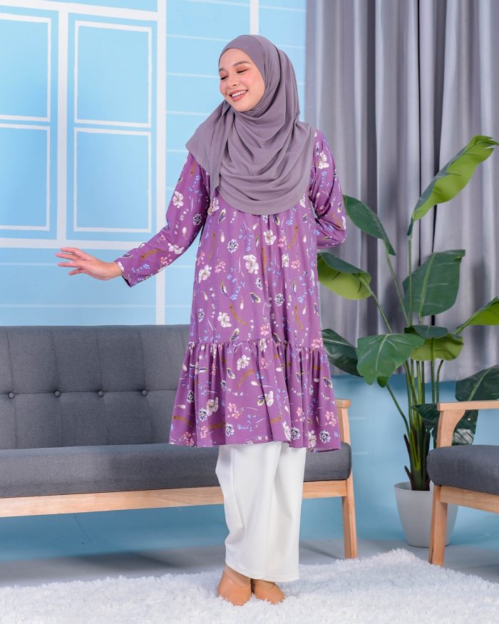 Tunic Ruffle Lendra - Petal Purple