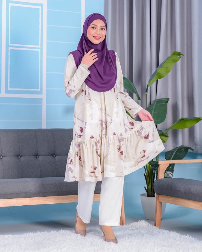 Tunic Ruffle Lendra - Smooth Gardenia