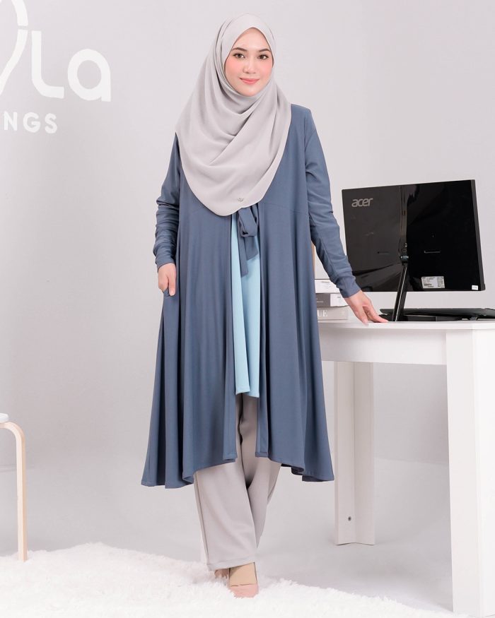 Long Cardigan Lina - Cayman Grey
