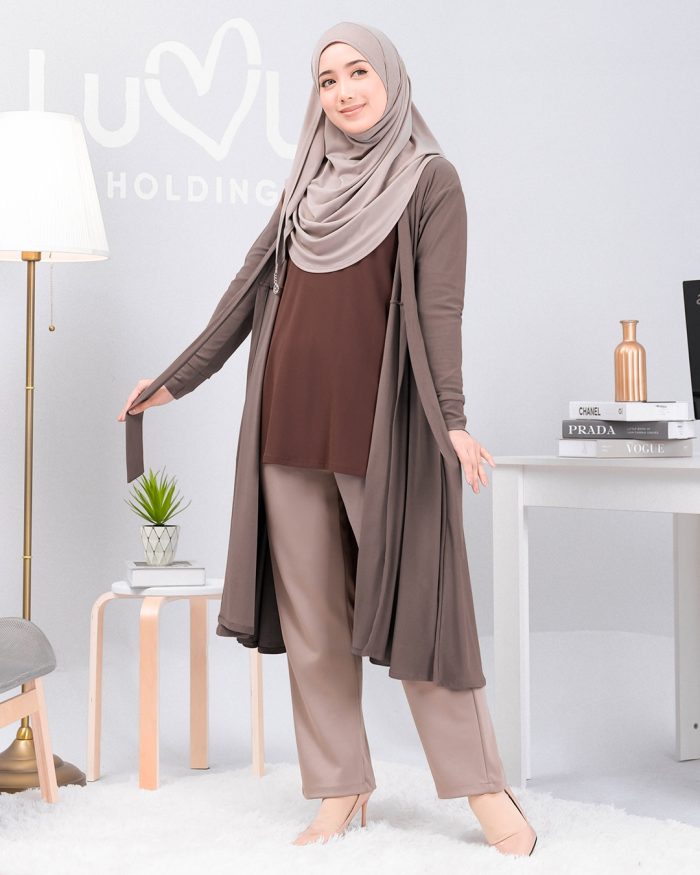 Long Cardigan Lina - Cedar Brown - Image 2