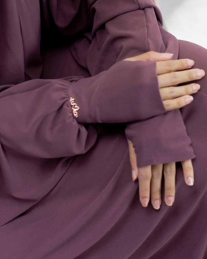 Telekung Lateefah - Plum Purple - Image 5