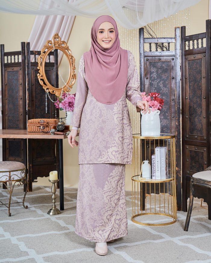 Baju Kurung Moden Batik Sultanah 9.0 - Ara Light Taupe