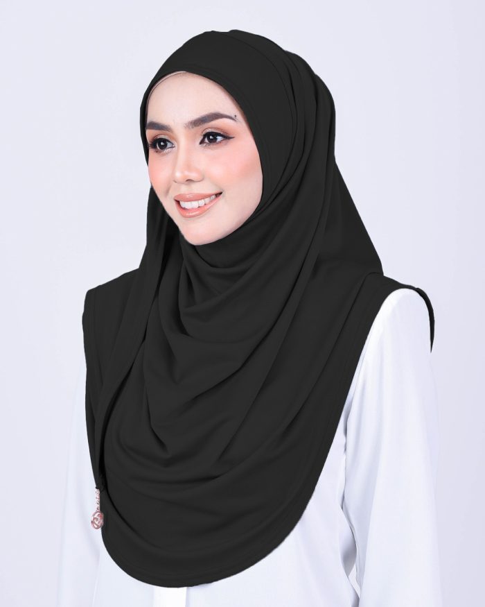 Tudung Sarung Instant Lunia (XL) - Black