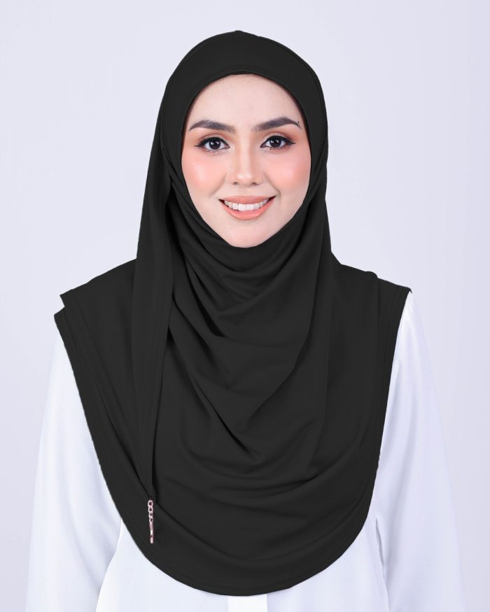 Tudung Sarung Instant Lunia (XL) - Black - Image 2