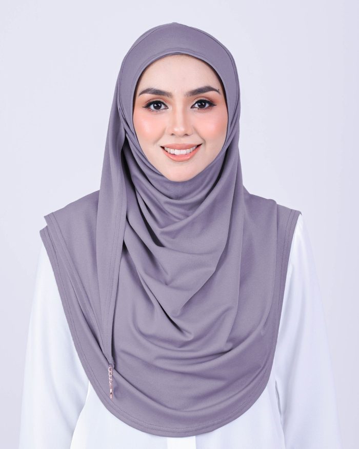 Tudung Sarung Instant Lunia (XL) - Iris Purple - Image 2