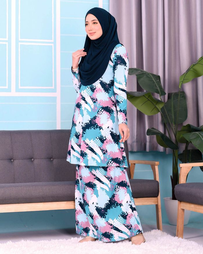 Kurung Lara - Splash Blueblack