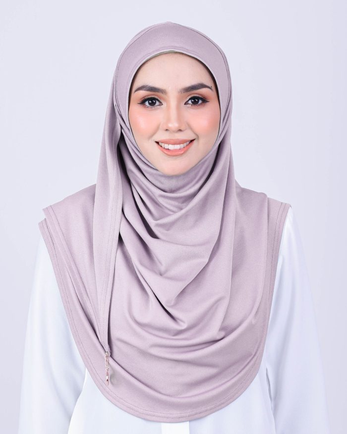 Tudung Sarung Instant Lunia (XL) - Lavender Purple - Image 2