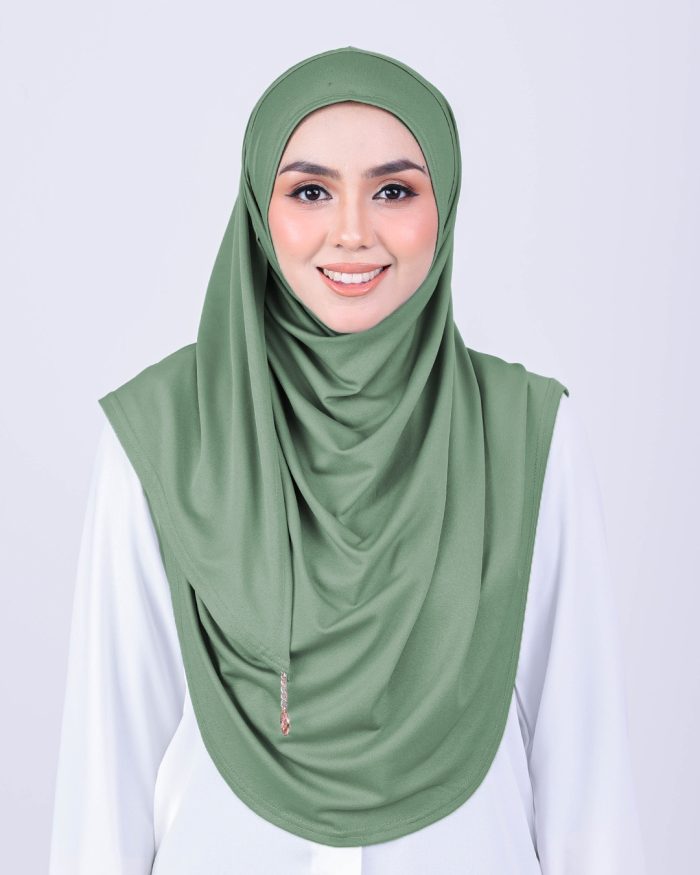 Tudung Sarung Instant Lunia (XL) - Tea Green - Image 2