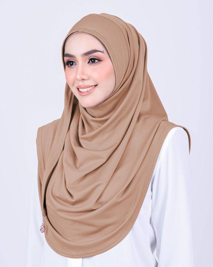 Tudung Sarung Instant Lunia (XL) - Tortilla Brown