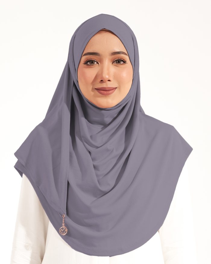 Tudung Sarung Instant Lunia (L) - Iris Purple - Image 2