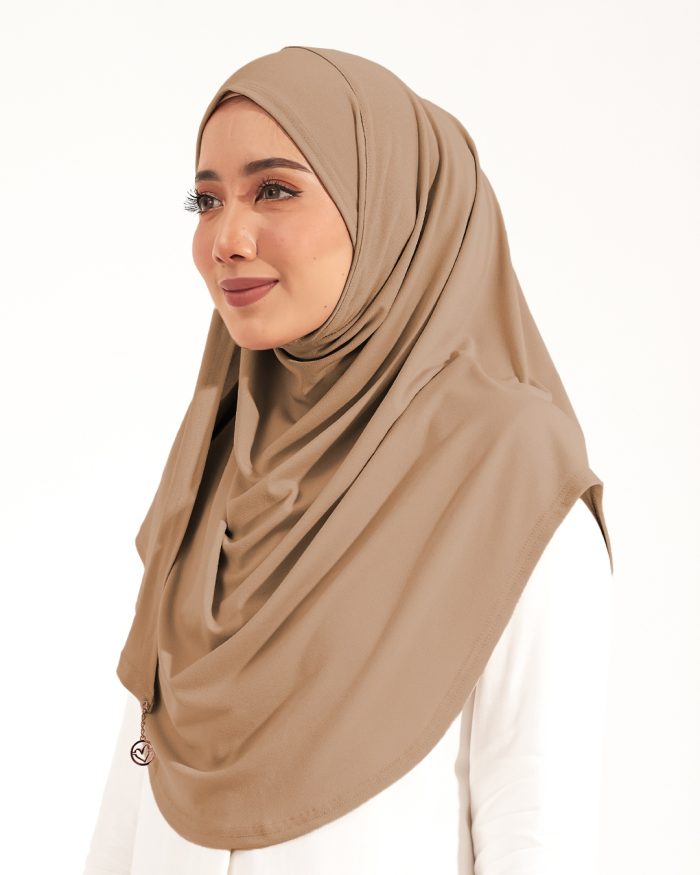 Tudung Sarung Instant Lunia (L) - Latte Nude