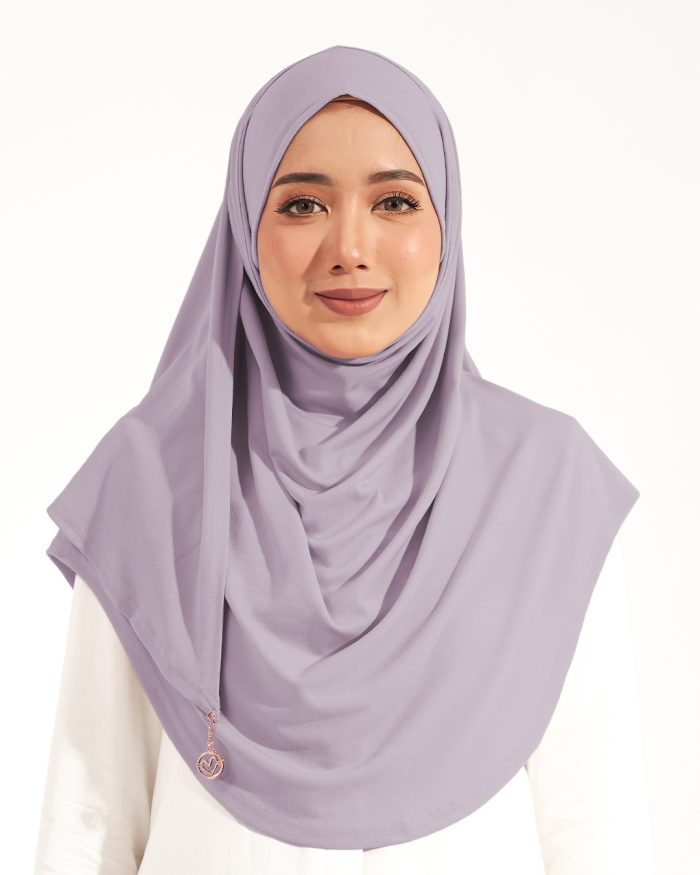 Tudung Sarung Instant Lunia (L) - Lavender Purple - Image 2