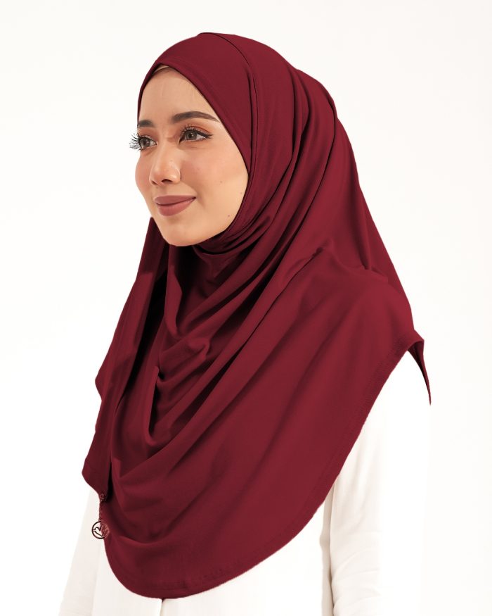 Tudung Sarung Instant Lunia (L) - Maroon