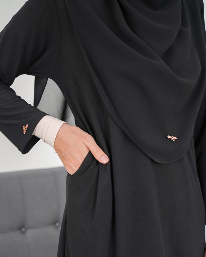 Tunic Ruffle Lendra - Matte Black - Image 4
