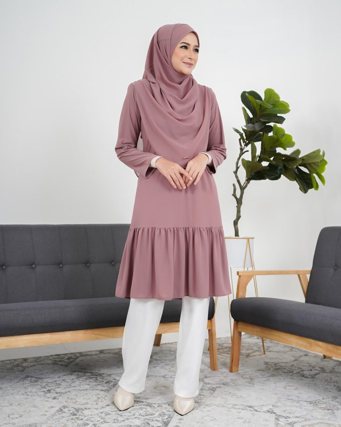 Tunic Ruffle Lendra - Mauve Taupe - Image 3