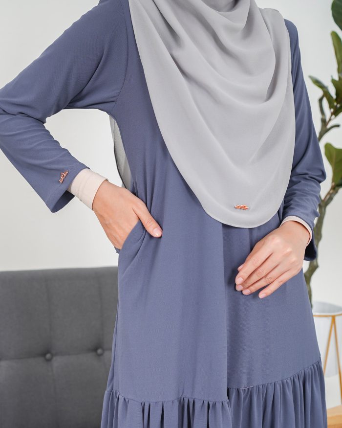 Tunic Ruffle Lendra - Pebble Blue - Image 5