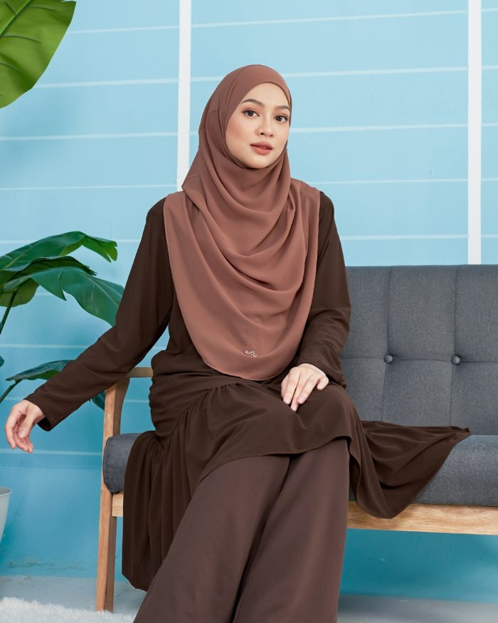 Tunic Ruffle Lendra - Mocha Brown - Image 3